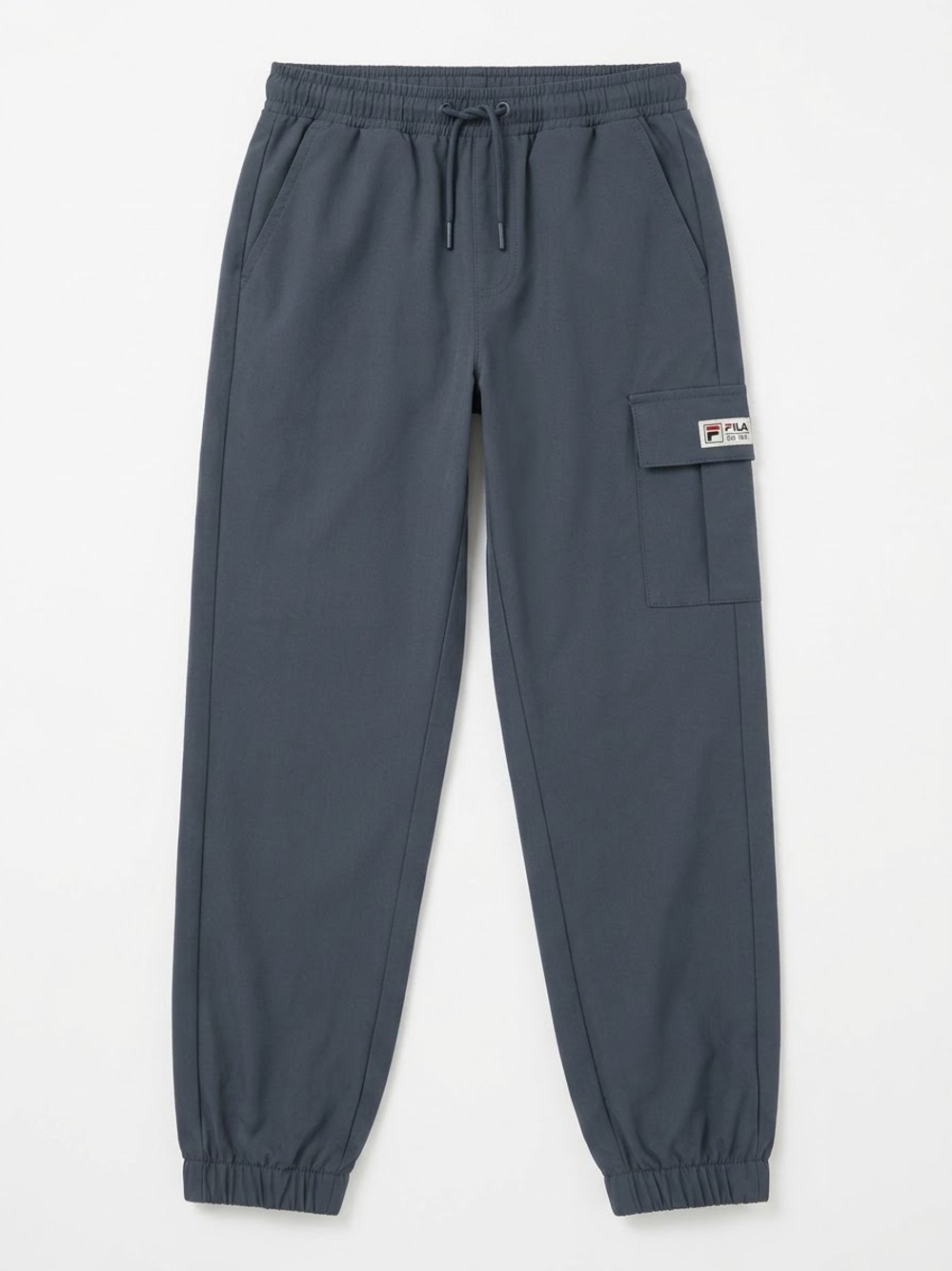 FILA Boys Blue Athletic Cargo Joggers Pants Size Large (10/12) Elastic Waist